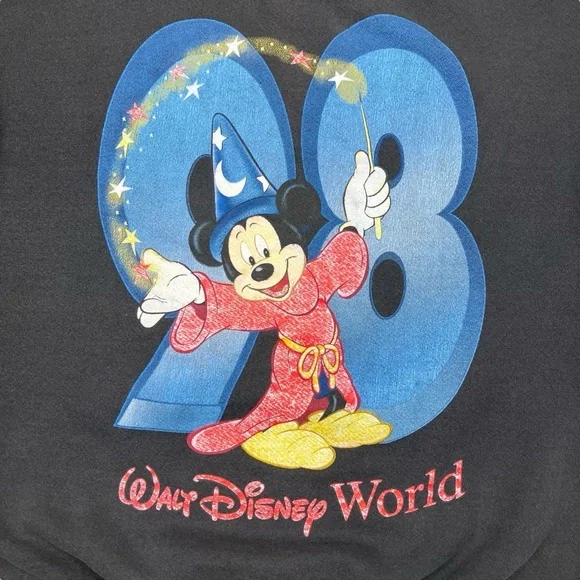 Vintage 1998 Walt Disney World Sorcerers Apprentice Mickey Mouse Sweatshirt USA - Picture 4 of 16